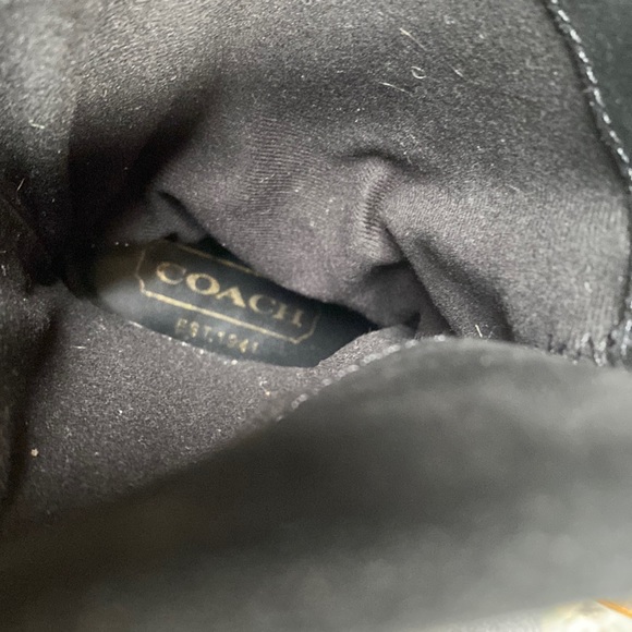 Coach black monogram jacquard Maisy rope tie lace up wedge winter boots Size 8 - Picture 9 of 16